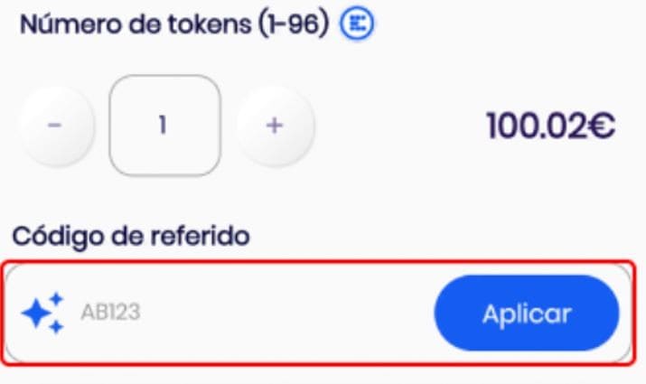 Casilla código referido Equito App